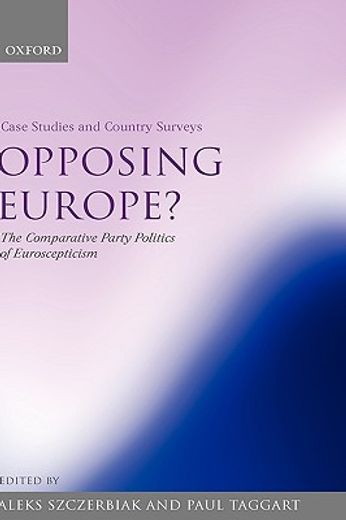 opposing europe?,the comparative party politics of euroscepticism: case studies and country surveys