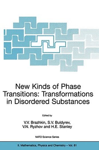new kinds of phase transitions,transformation in disordered substances