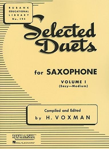 selected duets for saxophone,easy to medium