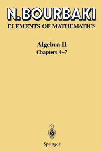 elements of mathematics,algebra ii : chapters 4-7