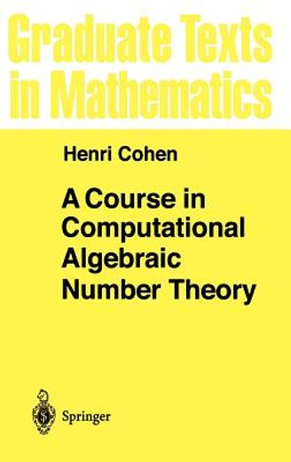 a course in computational algebraic number theory