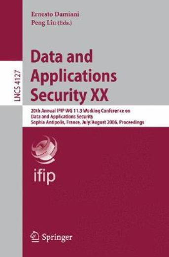 data and applications security xx (in English)