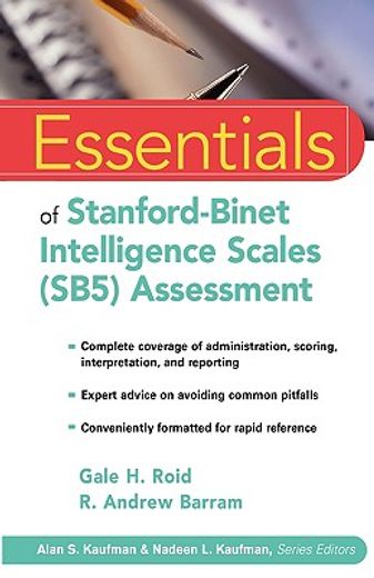 essentials of stanford-binet intelligence scales (sb5) assessment (en Inglés)