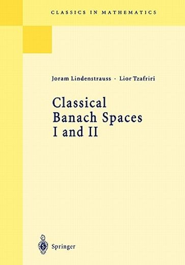 classical banach spaces i and ii,sequence spaces; function spaces