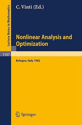 nonlinear analysis and optimization (en Inglés)