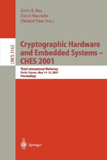 cryptographic hardware and embedded systems - ches 2001 (en Inglés)