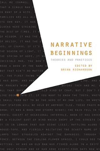 narrative beginnings,theories and practices