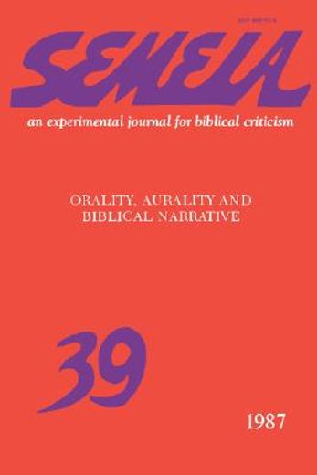 orality, aurality, and biblical narrative