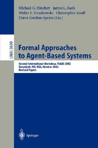 formal approaches to agent-based systems