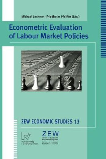 econometric evaluation of labour market policies (en Inglés)