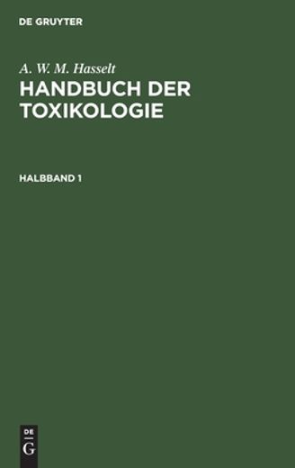 Handbuch der Toxikologie (German Edition) [Hardcover ] (en Alemán)