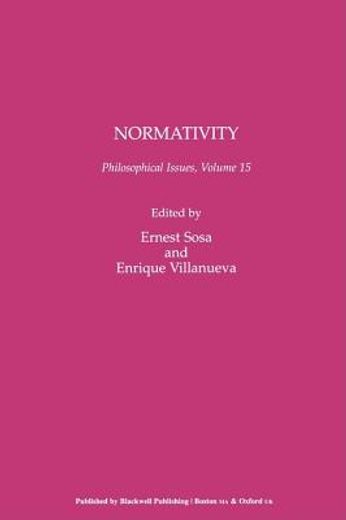 normativity,philosophical issues, 2005