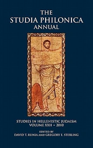 the studia philonica annual 2010,studies in hellenistic judaism