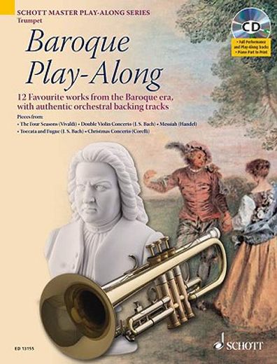 baroque play-along for trumpet,12 favorite works from the baroque era, with authentic orchestral backing tracks