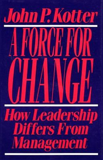 force for change,how leadership differs from management