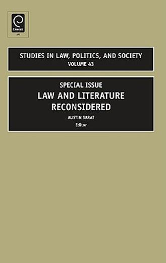 law and literature reconsidered,special issue