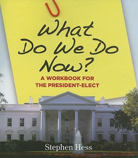 what do we do now?,a workbook for the president-elect