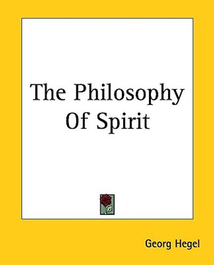 the philosophy of spirit