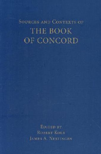 sources and contexts of the book of concord