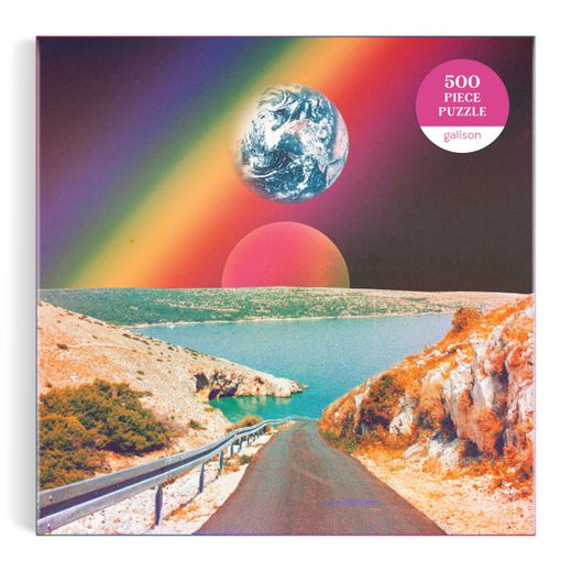 Galison Cosmic Rainbow – 500 Piece Puzzle Featuring Prisms Other Worldly Combinations of Earth sea and Cosmos