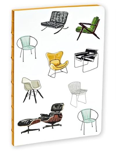 Mid-Century Modern Chairs a5 Notebook: Our a5 Size Standard Paperback Notebook (Hail Tiger Studio)