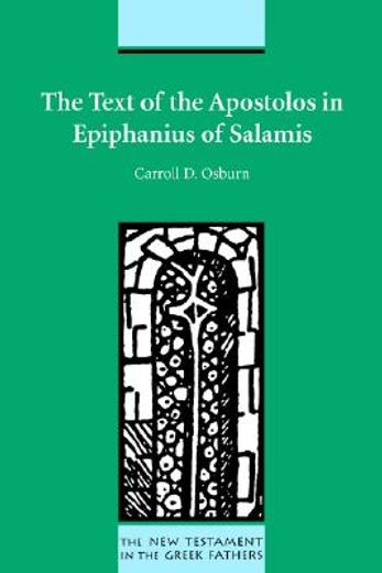 the text of the apostolos in epiphanius of salamis