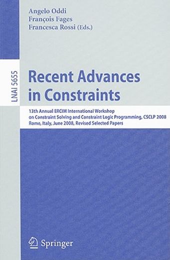 recent advances in constraints (in English)