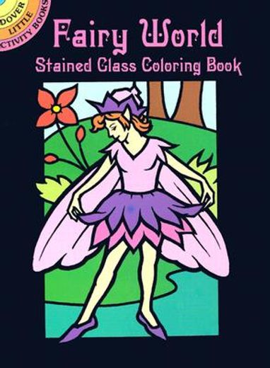 fairy world stained glass coloring book