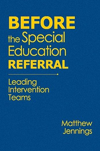 before the special education referral,leading intervention teams