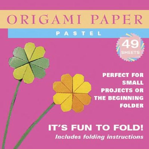 origami paper pastel 6 3/4" 49 sheets,perfect for small projects or the beginner folder