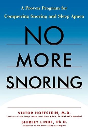 no more snoring,a proven program to conquer snoring and sleep apnea