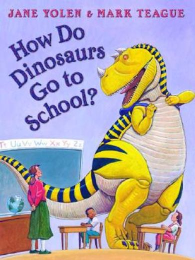 how do dinosaurs go to school?