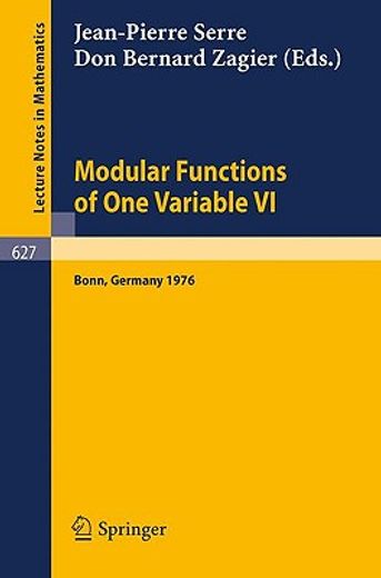 modular functions of one variable vi (en Francés)