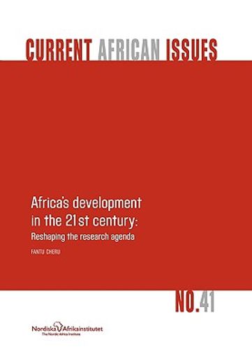 africas development in the 21st century,reshaping the research agenda