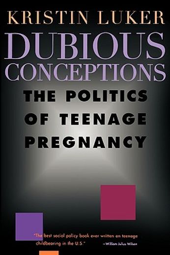 dubious conceptions,the politics of teenage pregnancy