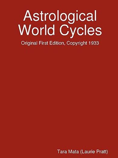 astrological world cycles - original first edition, copyright 1933 (en Inglés)