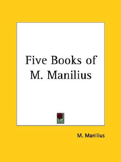 five books of m. manilius, 1697