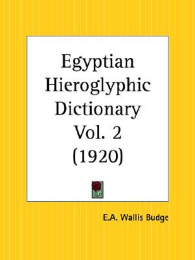 egyptian hieroglyphic dictionary