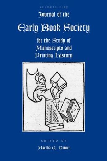 journal of the early book society,for the study of manuscripts and printing history