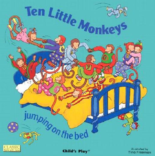 ten little monkeys,jumping on the bed