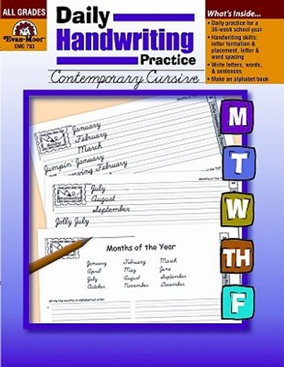 daily handwriting practice contemporary cursive (en Inglés)