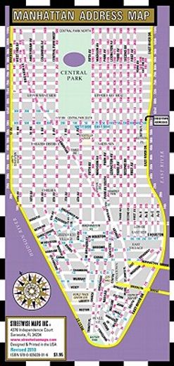 Libro streetwise manhattan address map - laminated address map of ...