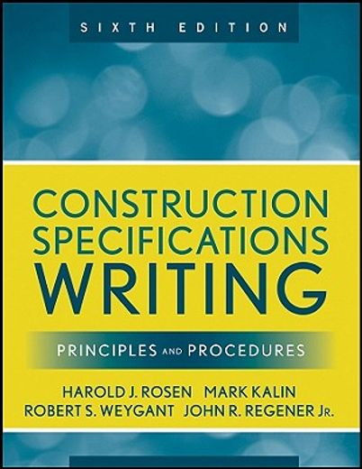 construction specifications writing,principles and procedures