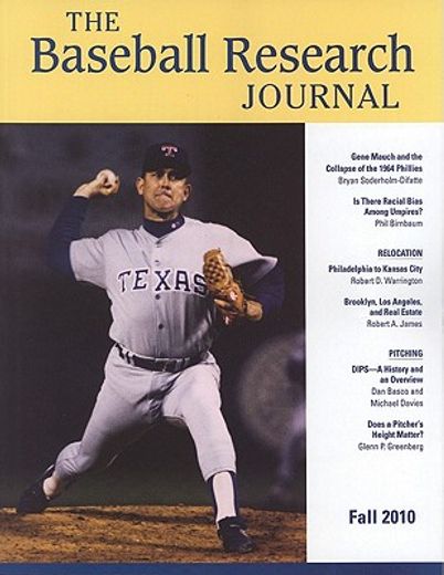 the baseball research journal,fall 2010