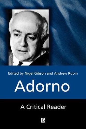 adorno,a critical reader