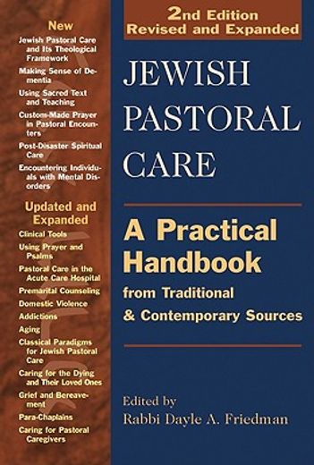 jewish pastoral care,a practical handbook from traditional and contemporary sources