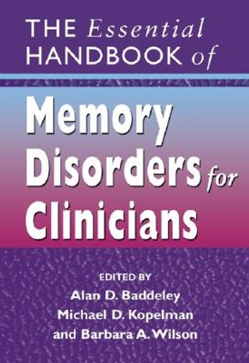 the essential handbook of memory disorders for clinicians