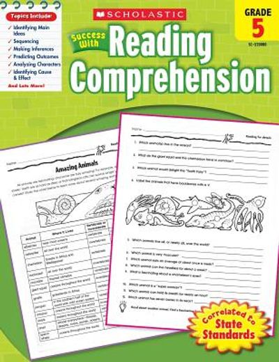 scholastic success with reading comprehension, grade 5