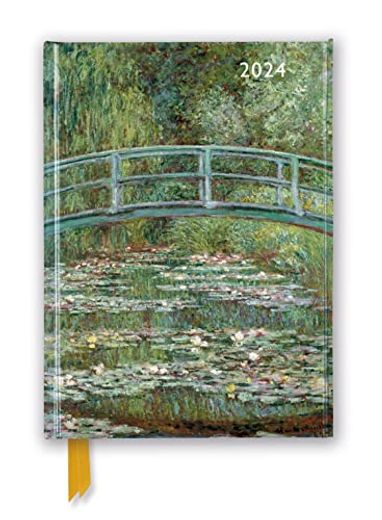 Claude Monet: Bridge Over a Pond of Waterlilies 2024 Luxury Diary - Page to View With Notes (in English)
