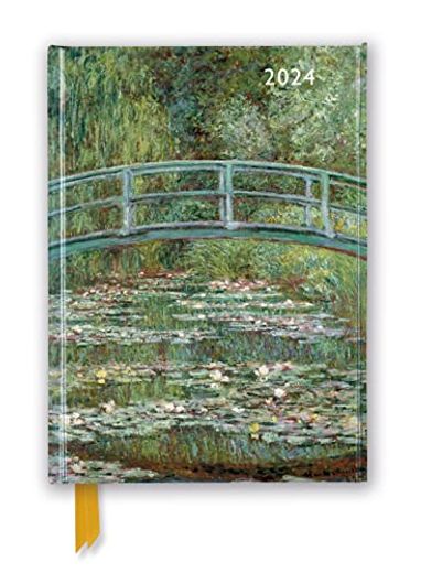 Claude Monet: Bridge Over a Pond of Waterlilies 2024 Luxury Diary - Page to View With Notes